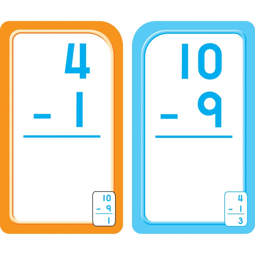 School Zone Subtraction 0-12 Flash Cards