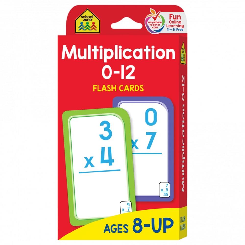 School Zone Multiplication 0-12 Flash Cards