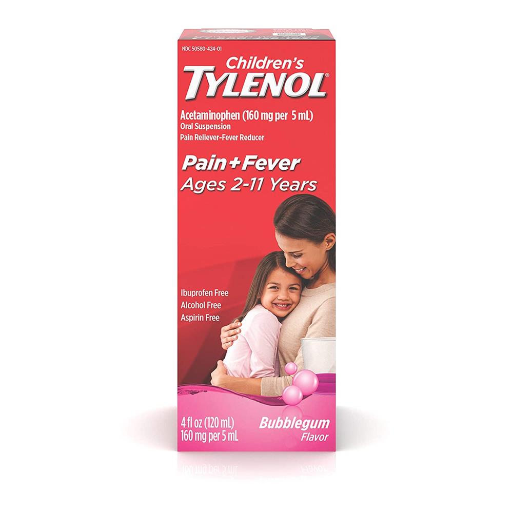 Tylenol Children's Oral Suspension Medicine, Bubble Gum - 4 fl. oz