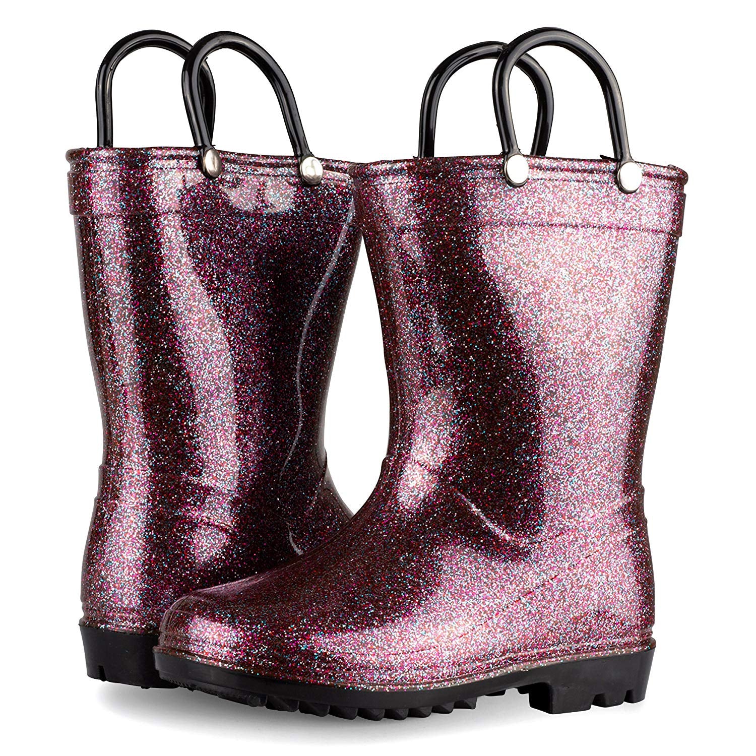 Lilly Of New York Girls 11-3 Glitter Rainboot