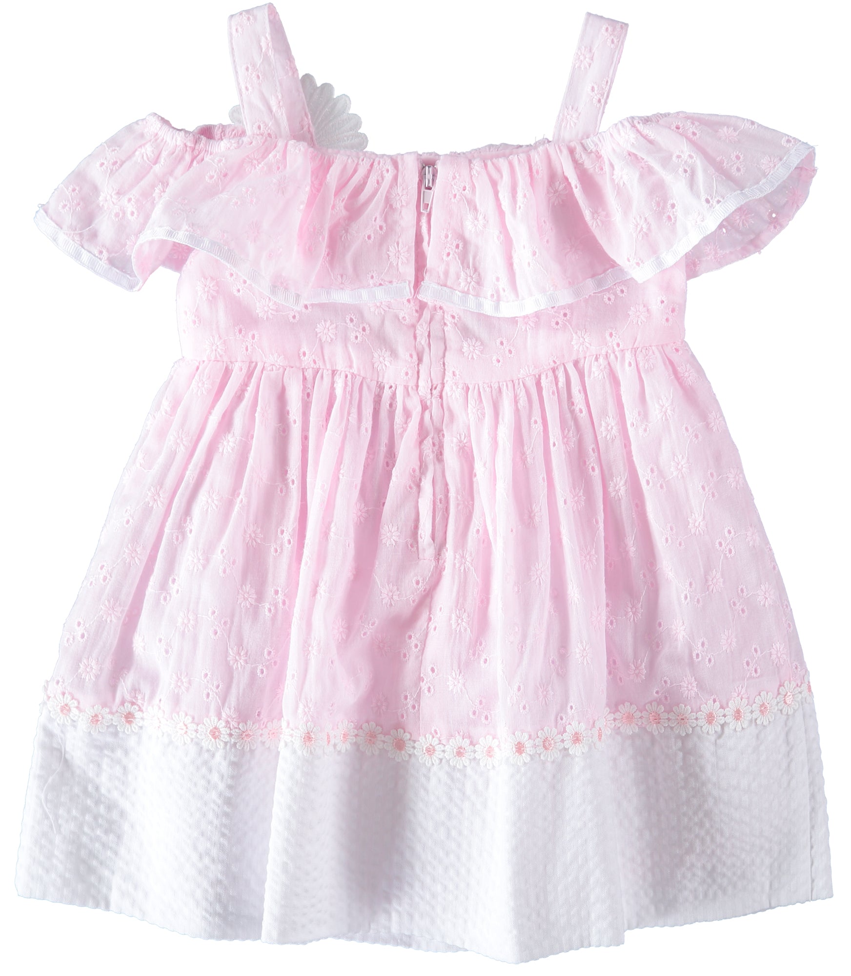 Bonnie Jean Girls 12-24 Months Eyelet Ruffle Dress