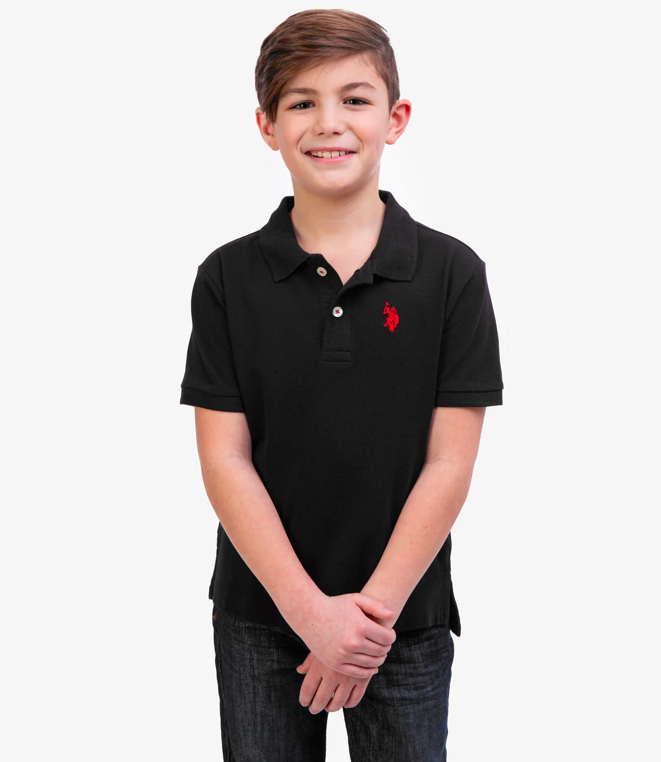 U.S. Polo Assn. Boys 4-20 Short-Sleeve Classic Polo Shirt with Small Pony Applique