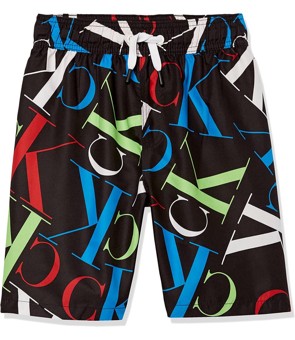 Calvin Klein Boys 8-20 Printed Swim Shorts with UPF 50+ Sun Protection