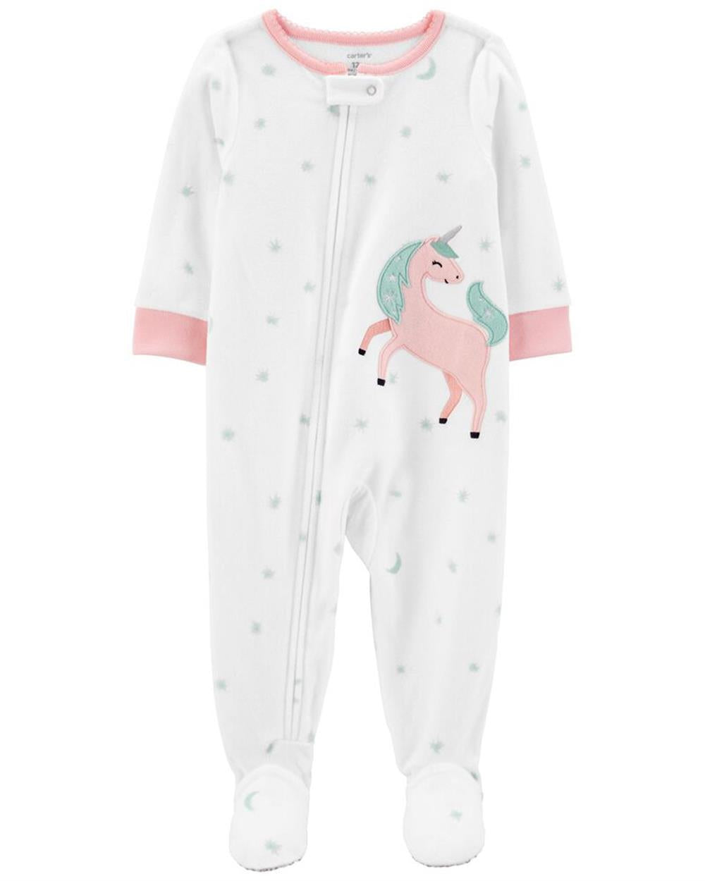 Carters Girls 12-24 Months Unicorn Microfleece Blanket Sleeper