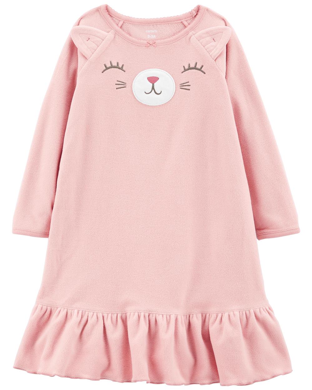 Carters Girls 2-6X Cat Fleece Nightgown