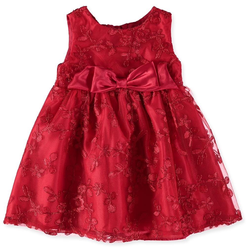 Youngland Girls 12-24 Months Floral Lace Dress