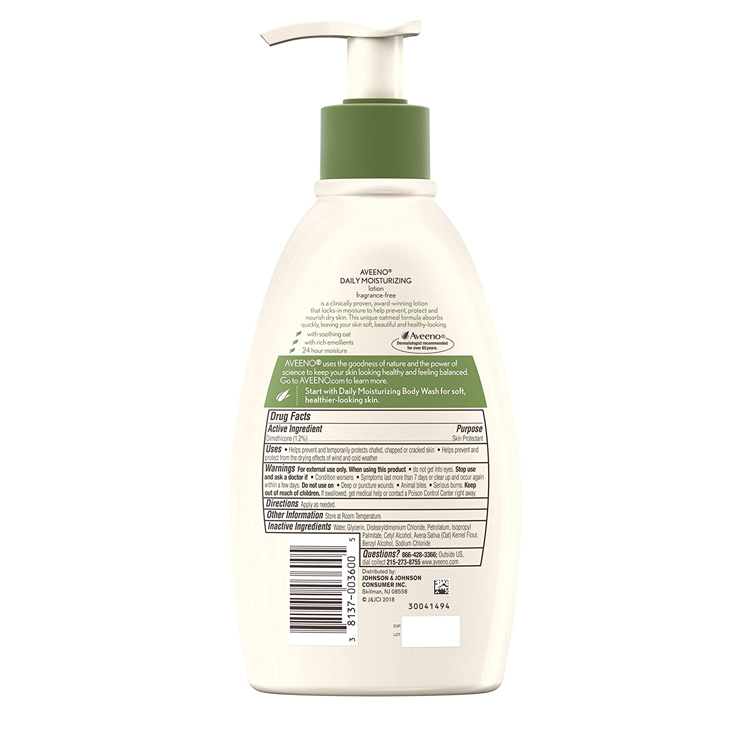 Aveeno Daily Moisturizing Lotion, 12 oz Pump