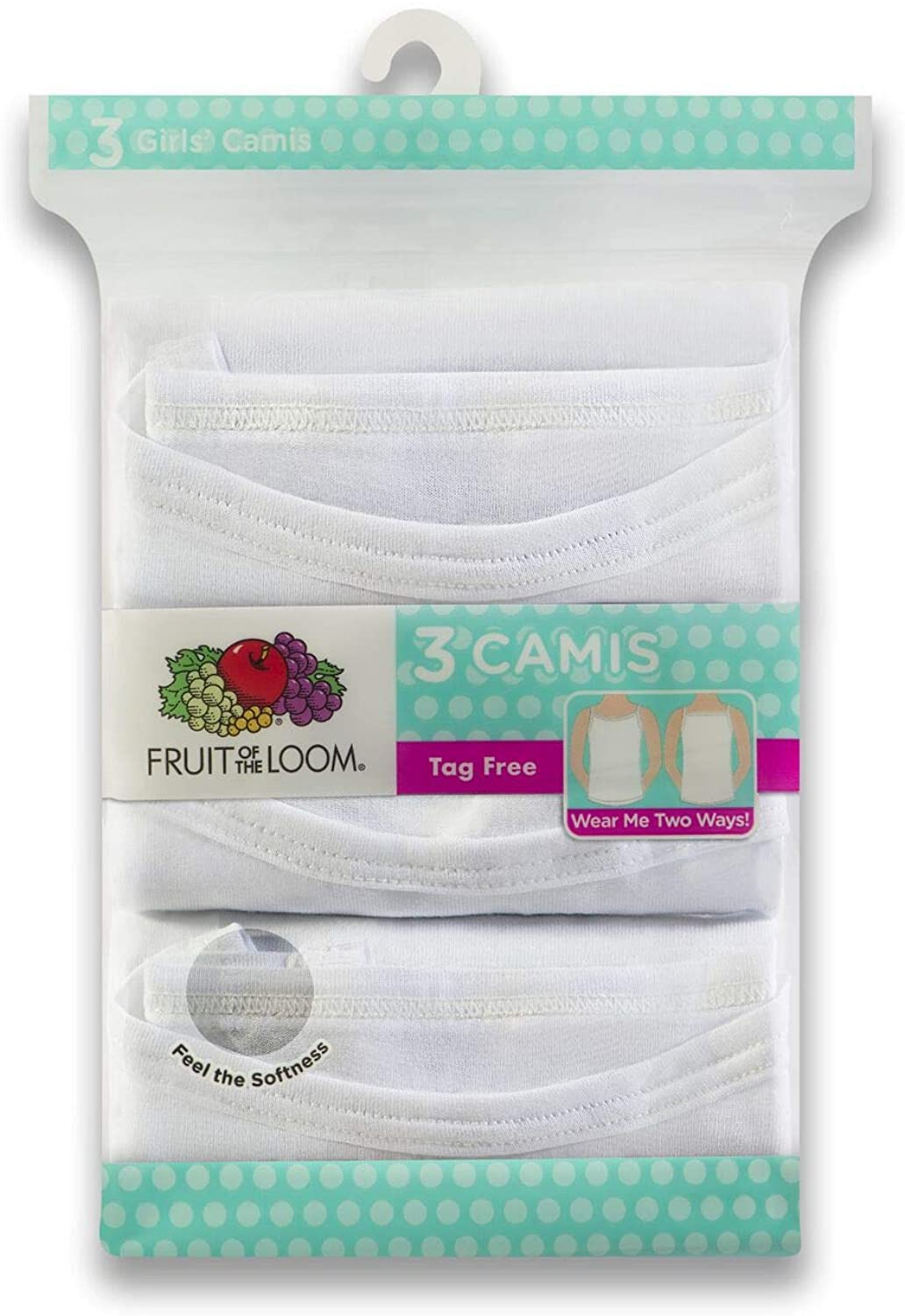 Fruit of the Loom Girls 3-Pack Cami