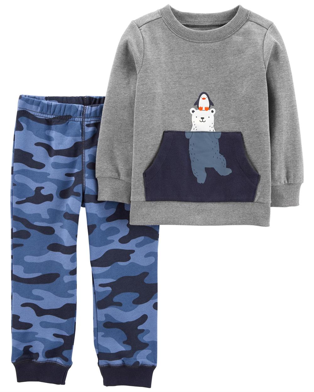 Carters 2-Piece Bear Sweatshirt & Pant Set