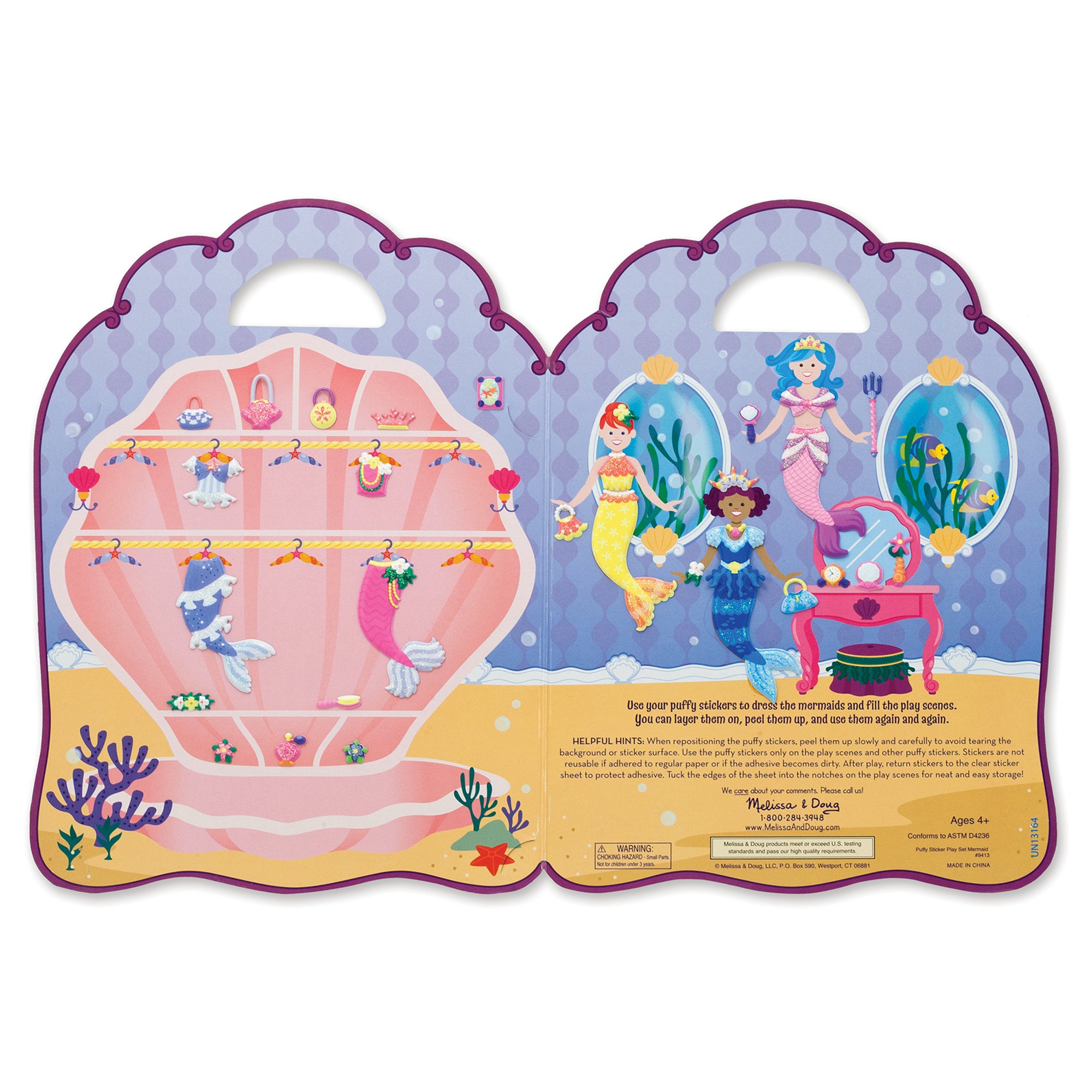 Melissa and Doug Puffy Sticker Play Set: Mermaid