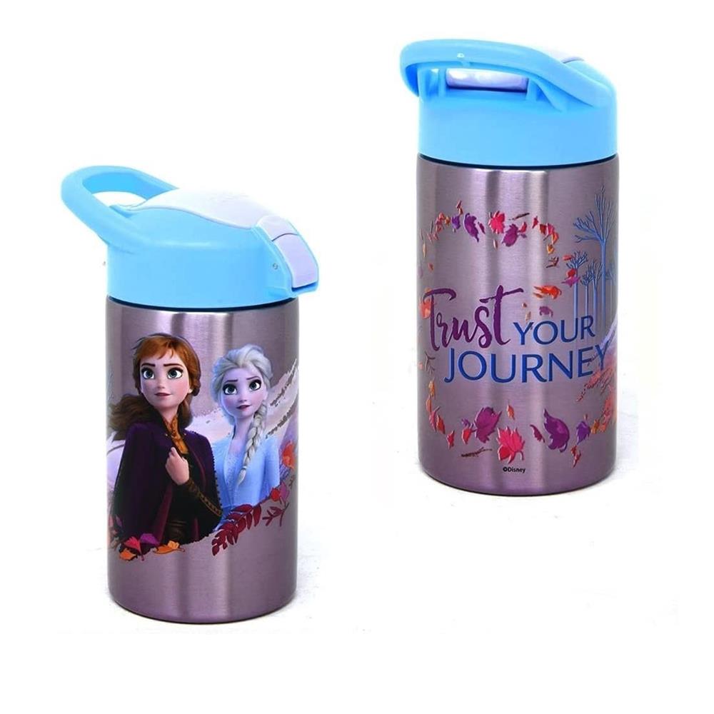 Zak Designs Disney Frozen 15.5oz Stainless Steel Bottle with Push Button Spout