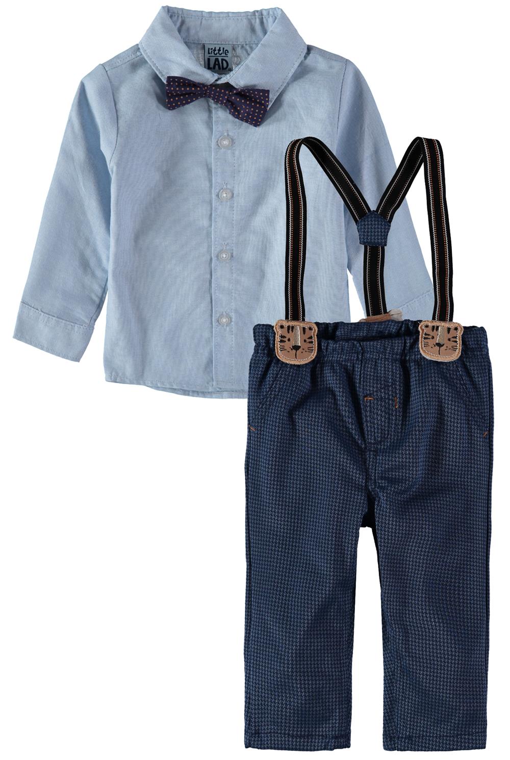 Little Lad Boys 12-24 Months Suspender Pant Set