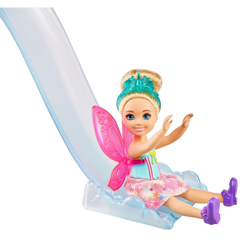 Mattel Barbie Dreamtopia Chelsea Fairy Doll and Fairytale Treehouse Playset with Seesaw