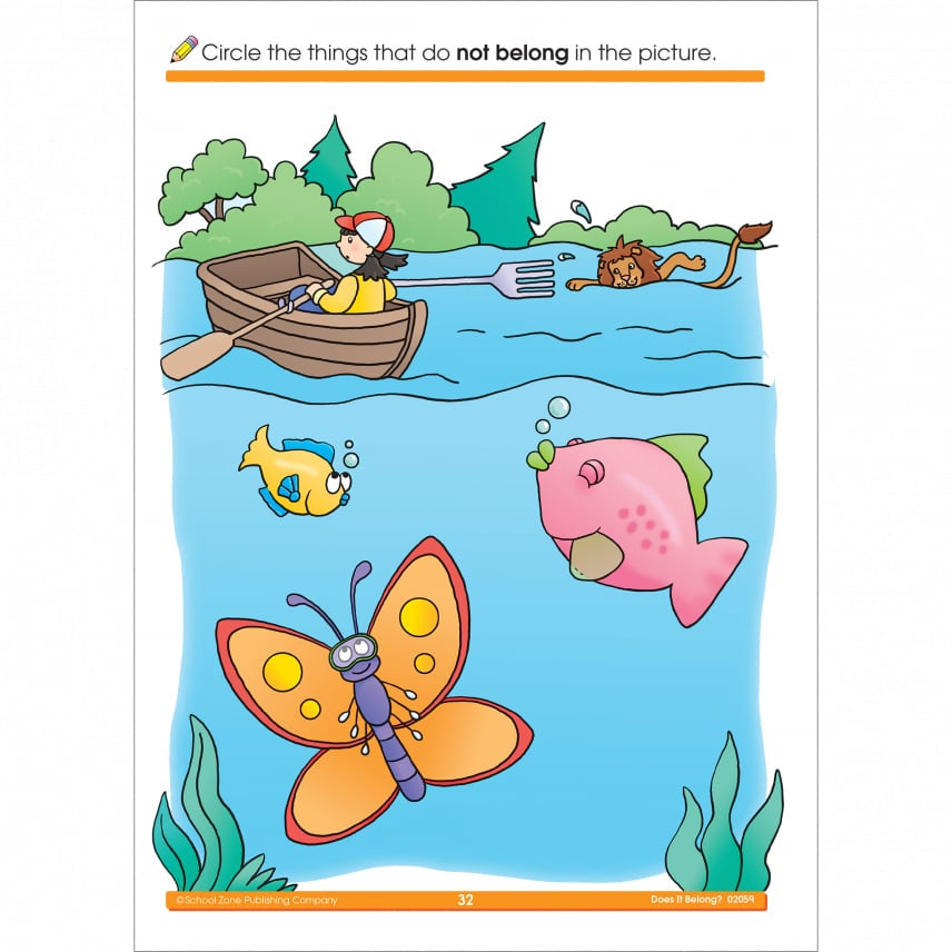 School Zone Does It Belong? Preschool Workbook