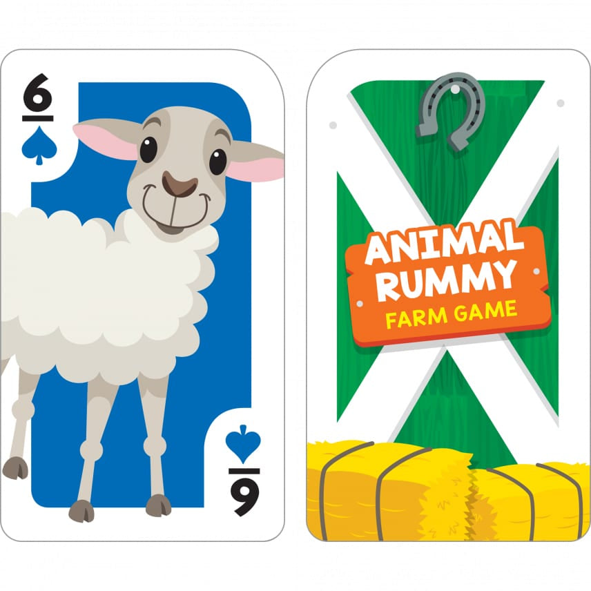 School Zone Rummy Farm Animal Card Game