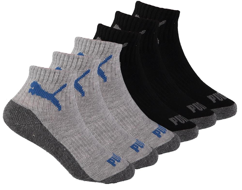 PUMA Boys 4-20 6-Pack Quarter Crew Sock