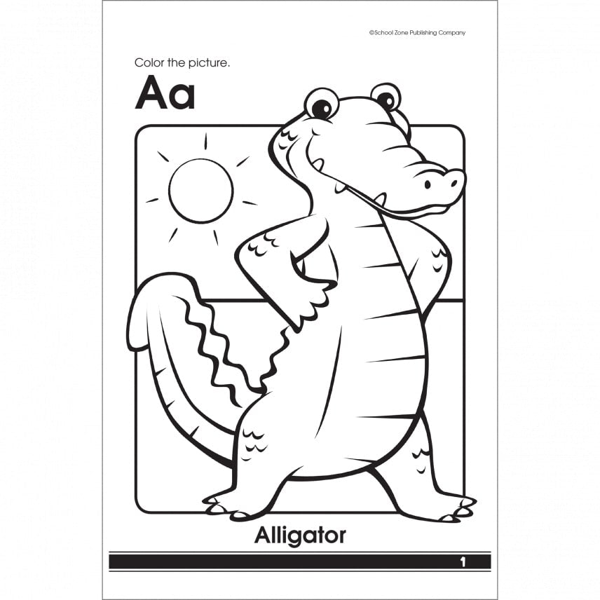 School Zone My First ABC Animals Grades P-K Workbook