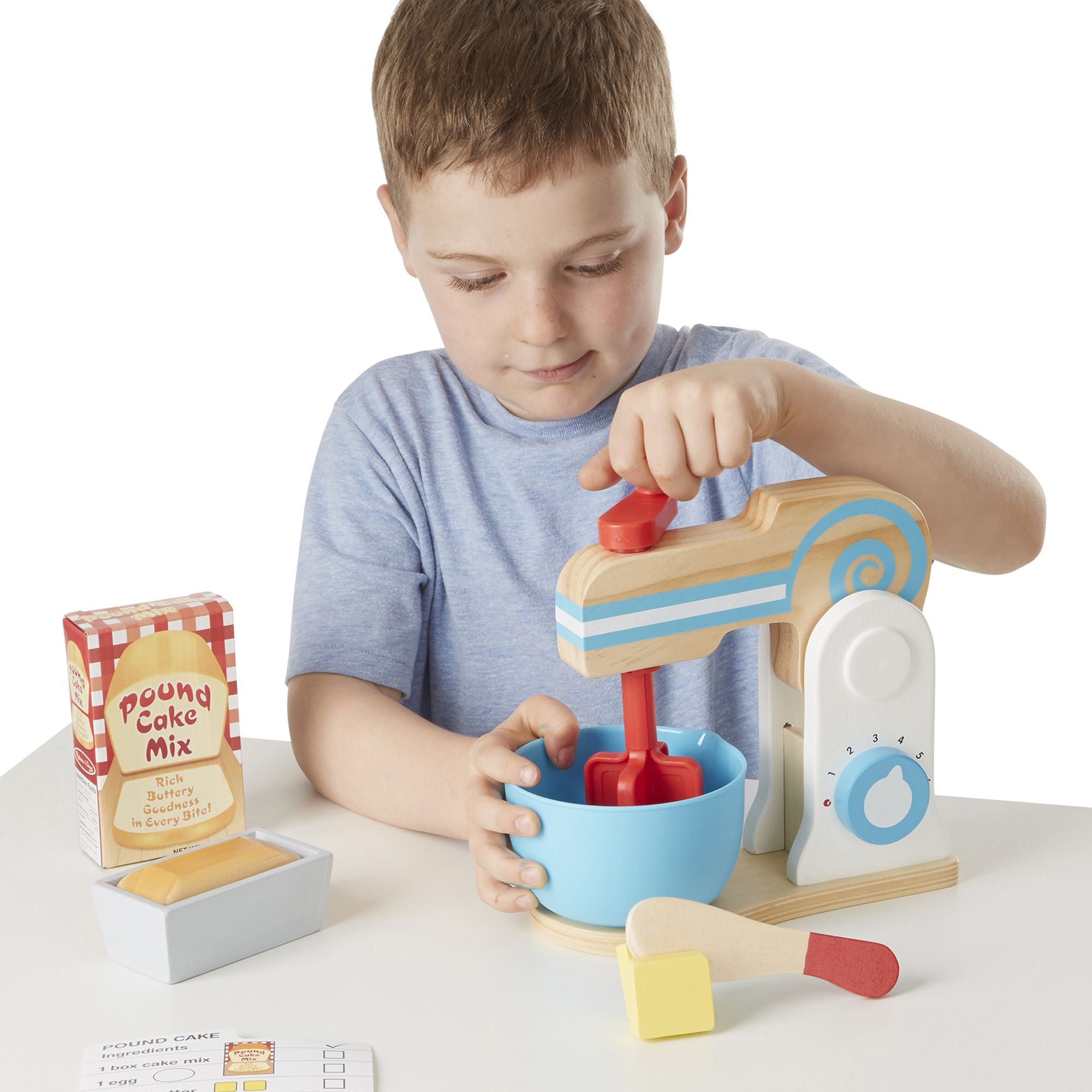 Melissa and Doug Wooden Make-a-Cake Mixer Set