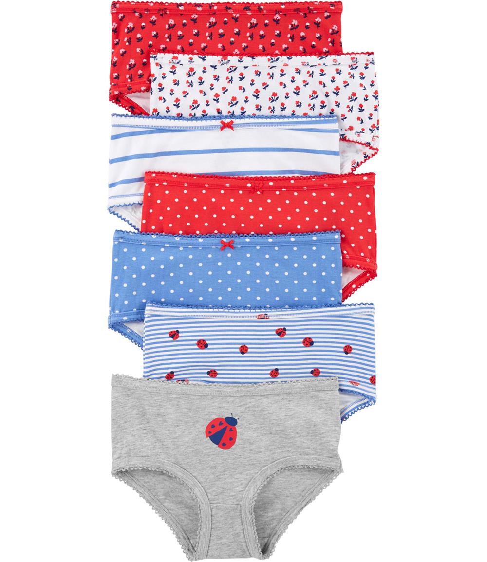 Carters Girls 2-14 Stretch Cotton Undies, 7-Pack