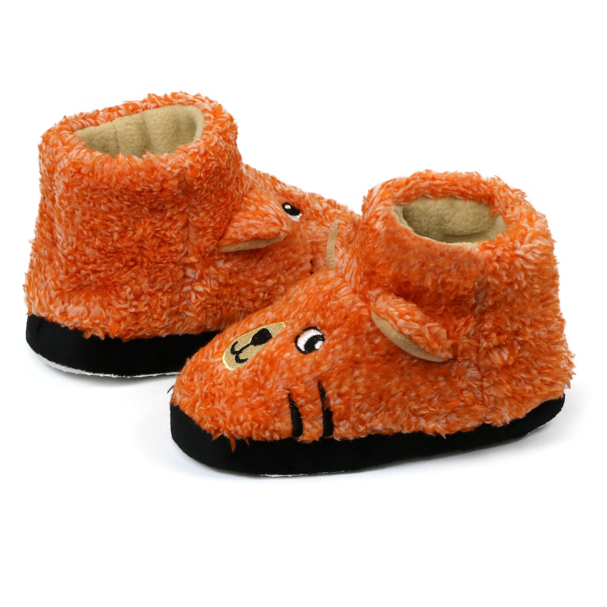 Zac & Evan Boys 2T-4T Plush Animal Slipper