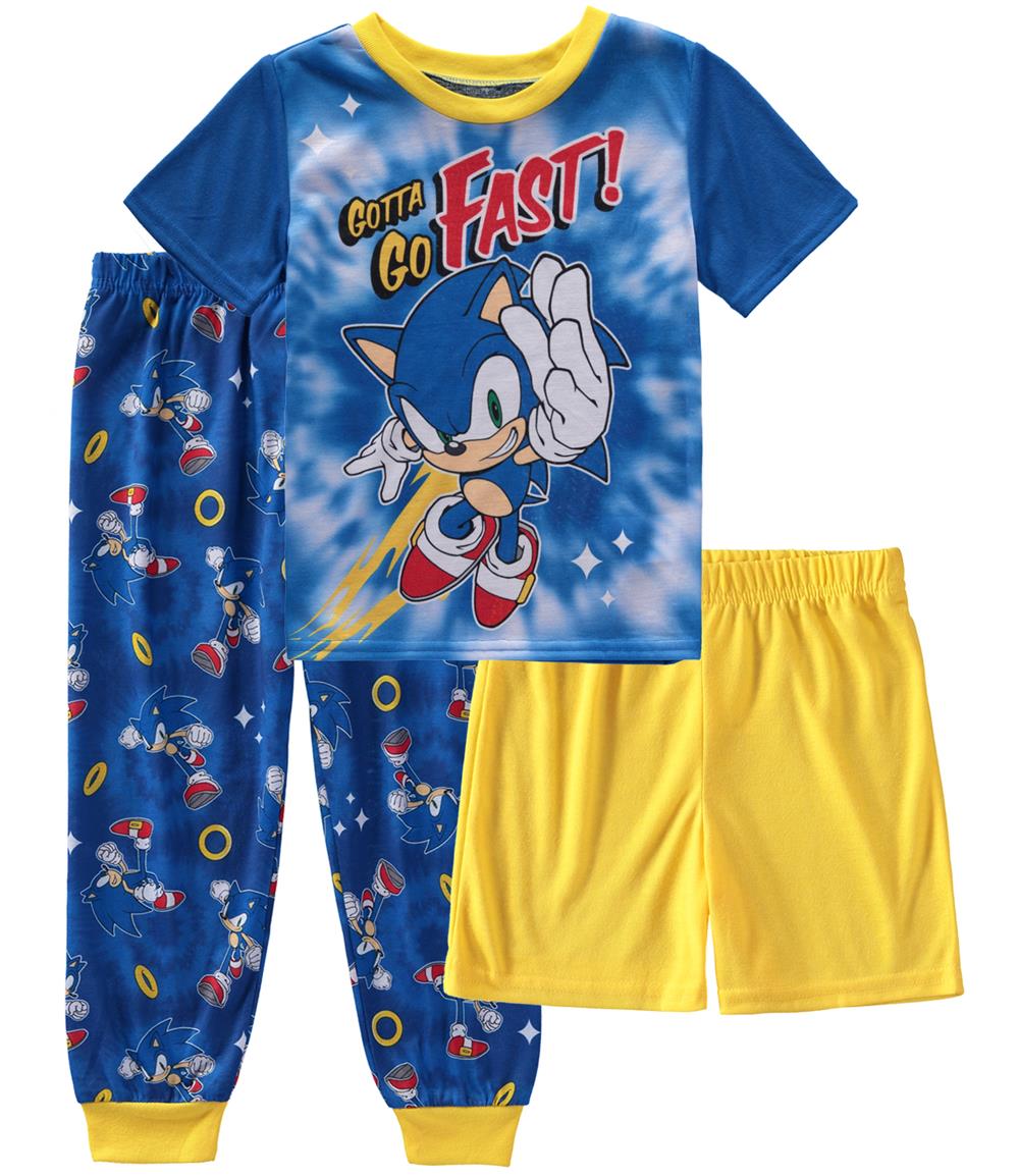 Sonic Boys 4-12 3-Piece Pajama Set