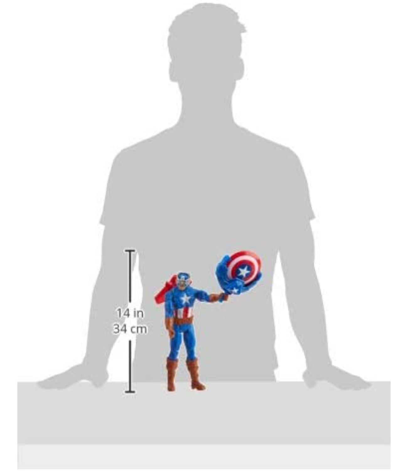 Hasbro Avengers Marvel Titan Hero Series Blast Gear Captain America, 12-Inch Toy