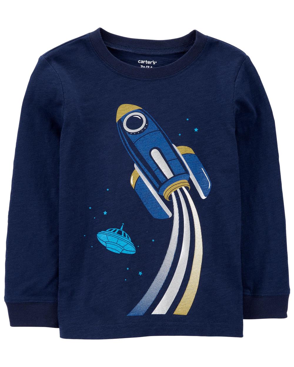 Carters Jersey Long Sleeve Print Tee