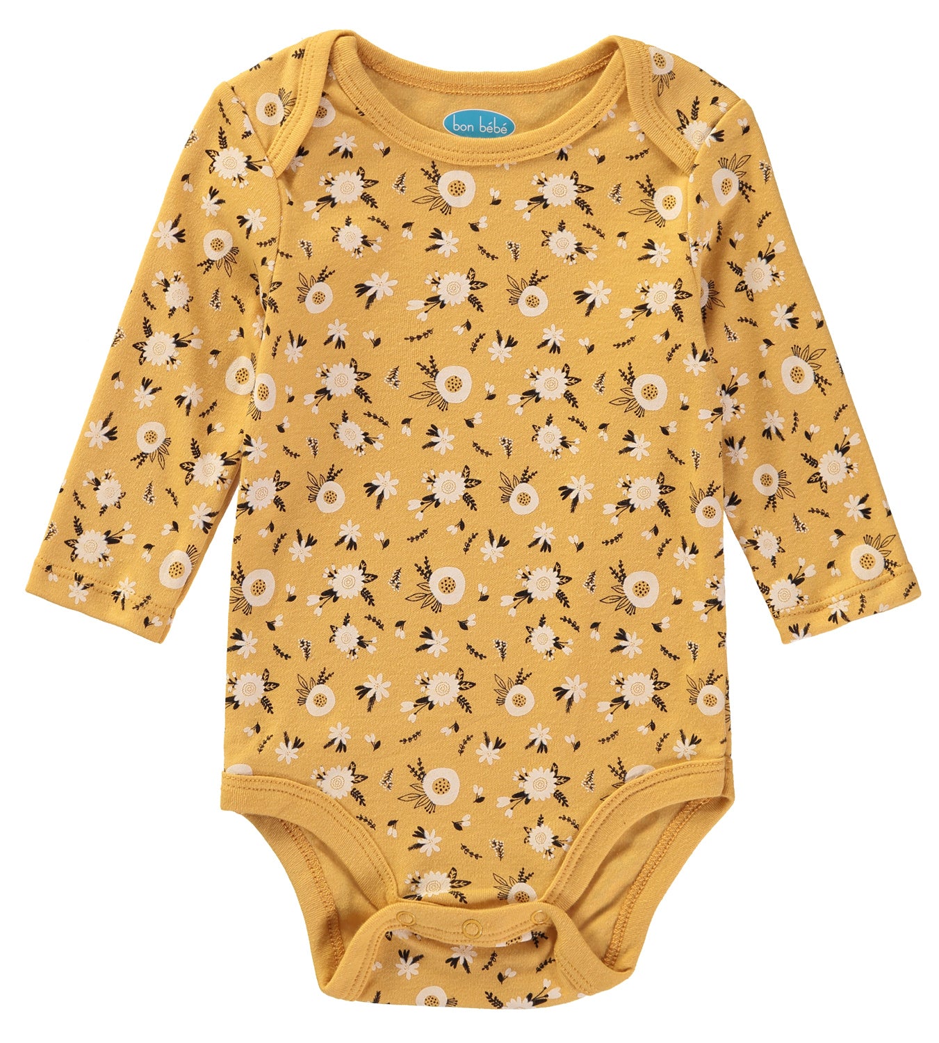 Bon Bebe Girls 0-9 Months Daisy Bodysuit Pant Set with Hat