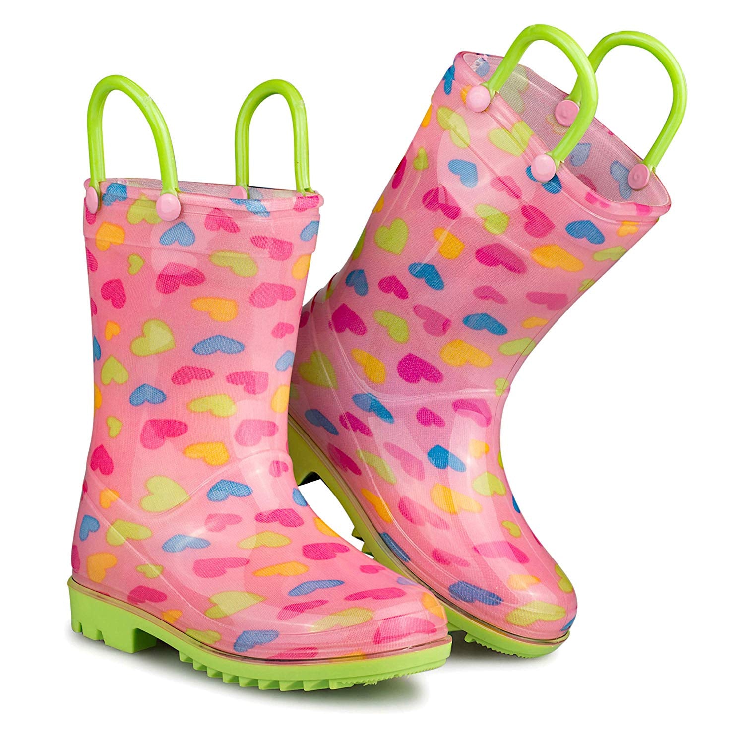 Lilly Of New York Girls 5-10 Toddler Heart Rainboot