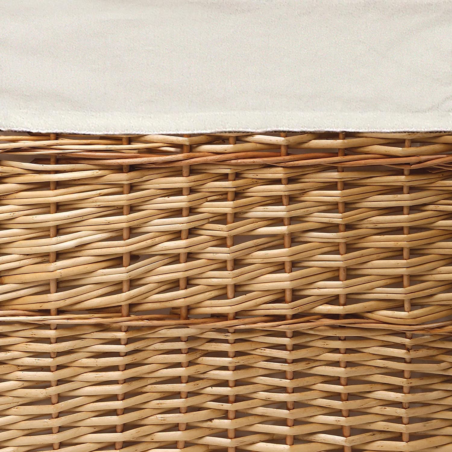 Badger Basket Wicker Two Hamper Set with Liners – Natural