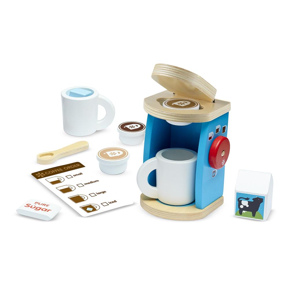 Melissa and Doug Wooden Brew & Serve Coffee Set