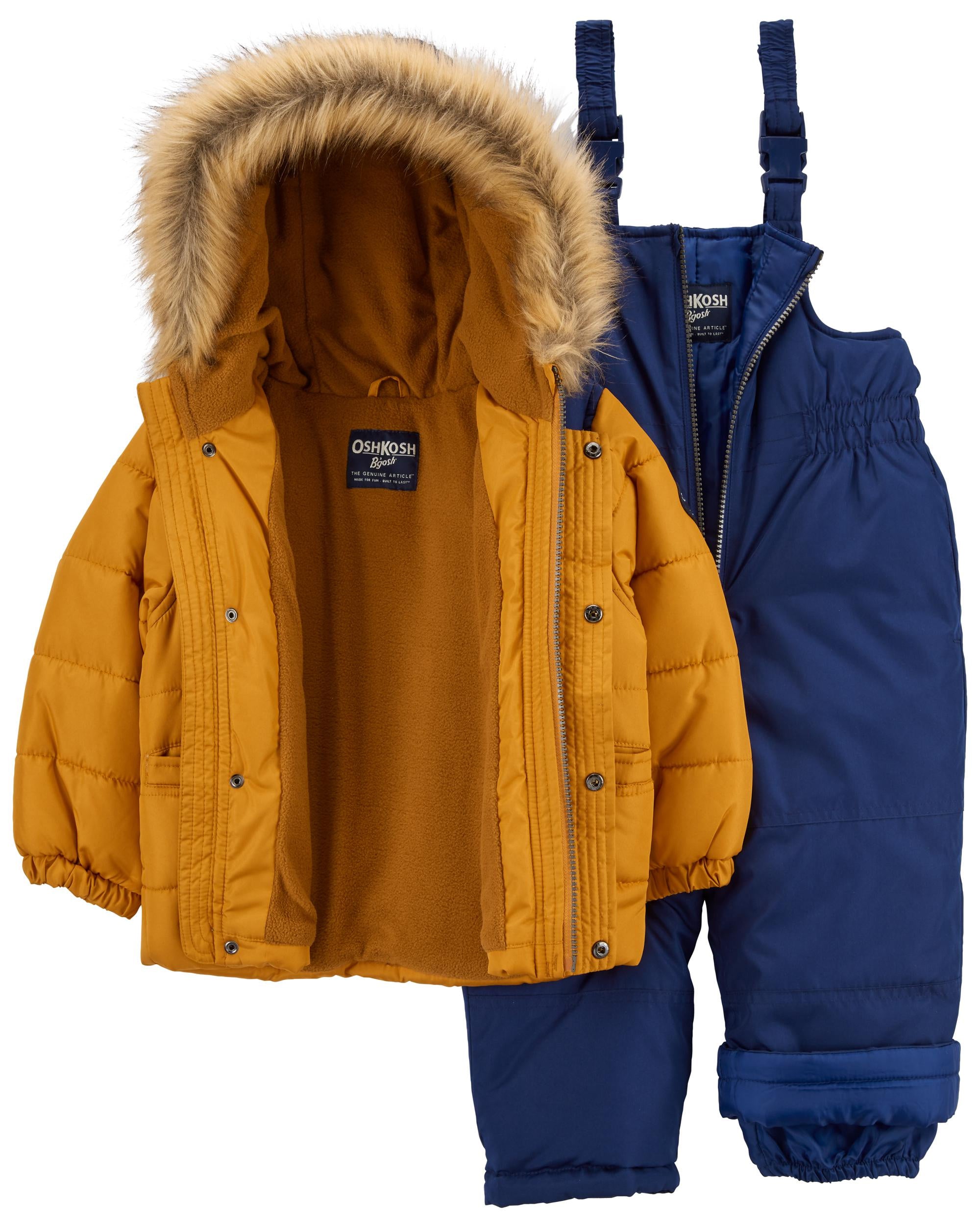 Osh Kosh Boys 12-24 Months 2-Piece Colorblock Parka & Snowsuit Set