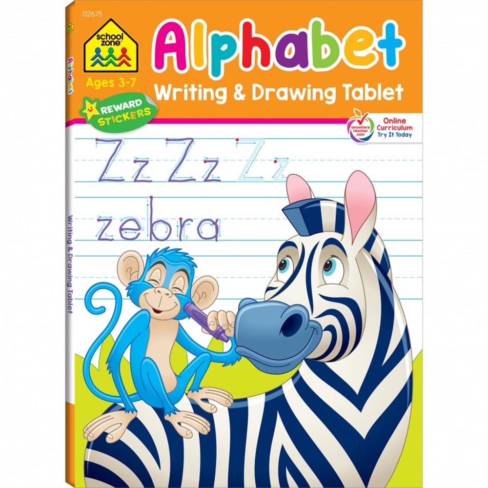 School Zone Alphabet Writing & Drawing Tablet Workbook