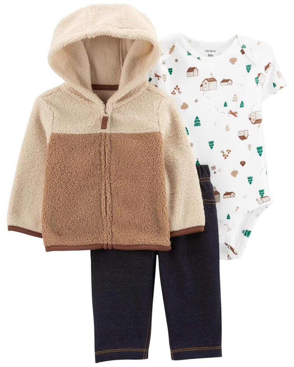 Carters 3-Piece Zip-Up Jacket Set