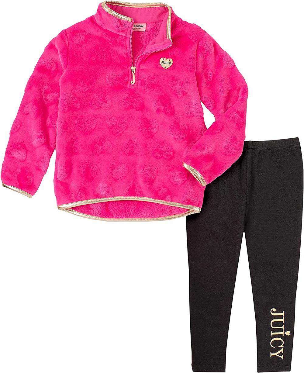 Juicy Couture Girls 4-6X Faux Fur Top Legging Set