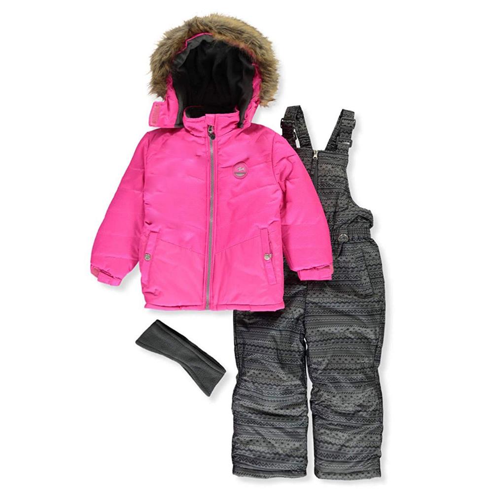 Pink Platinum Girls Text Snowsuit