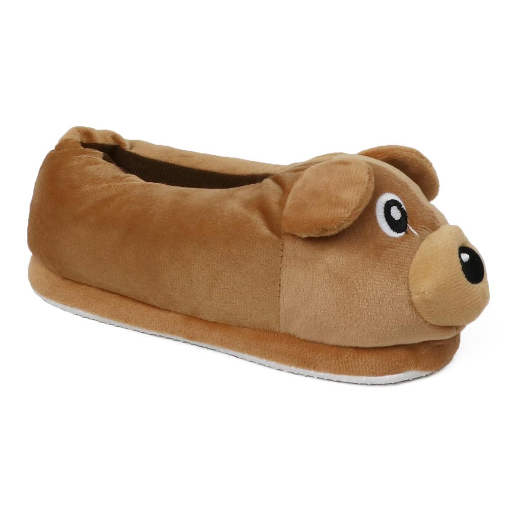 Zac & Evan Boys 4-7 Plush Animal Slipper