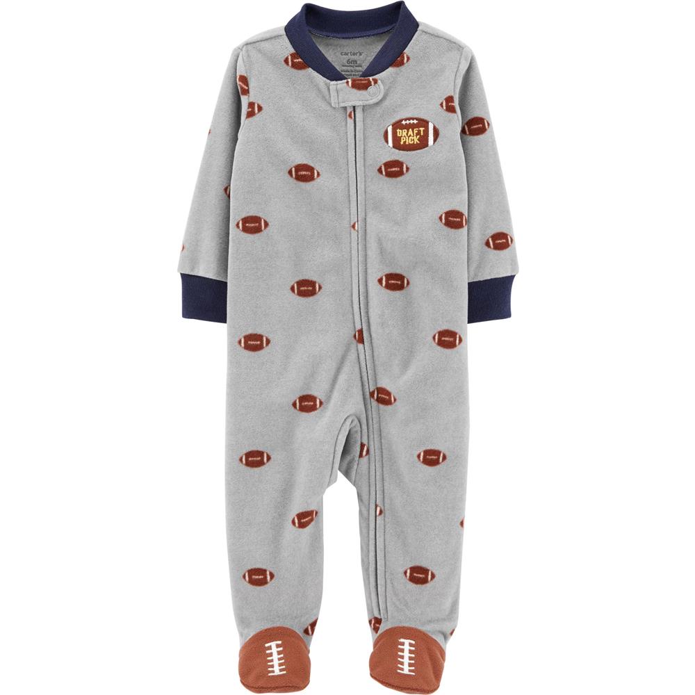 Carters Boys 0-9 Months Football Microfleece Sleep and Play