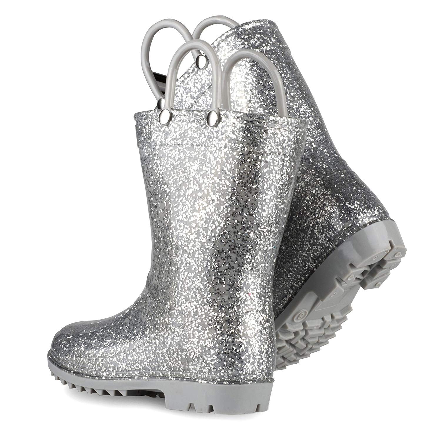 Lilly Of New York Girls 11-3 Glitter Rainboot