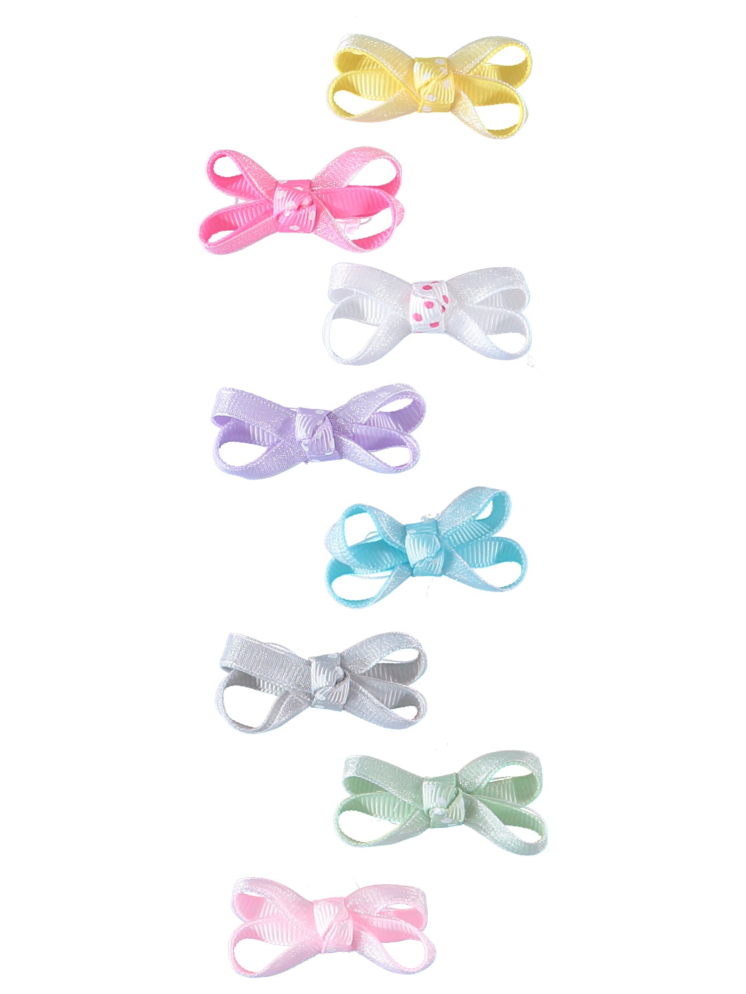 So Dorable 8 Piece Polka Dot Bow Snap Barrette