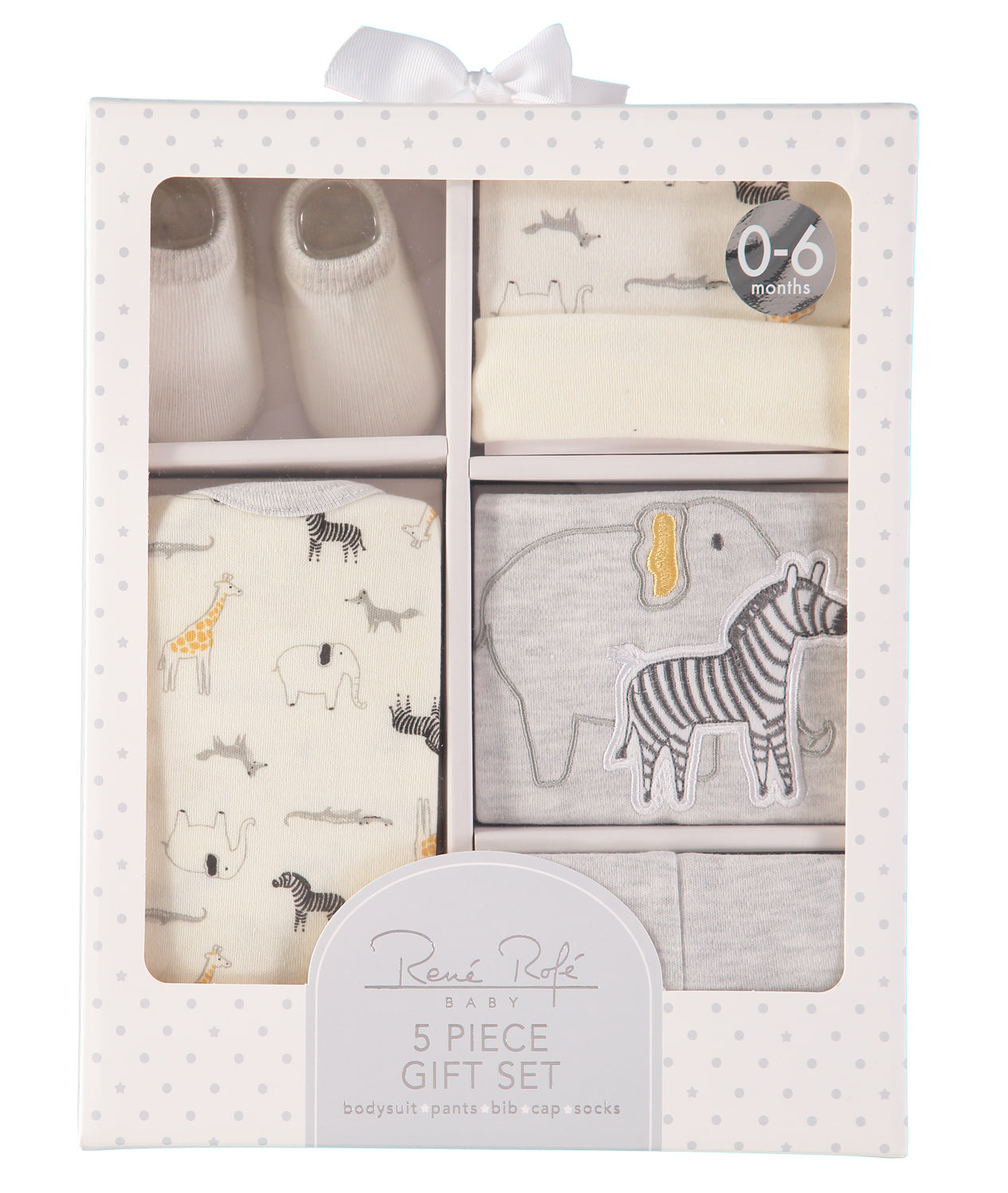 Rene Rofe Baby Boys and Baby Girls 0-9 Months 5-Piece Gift Box Set