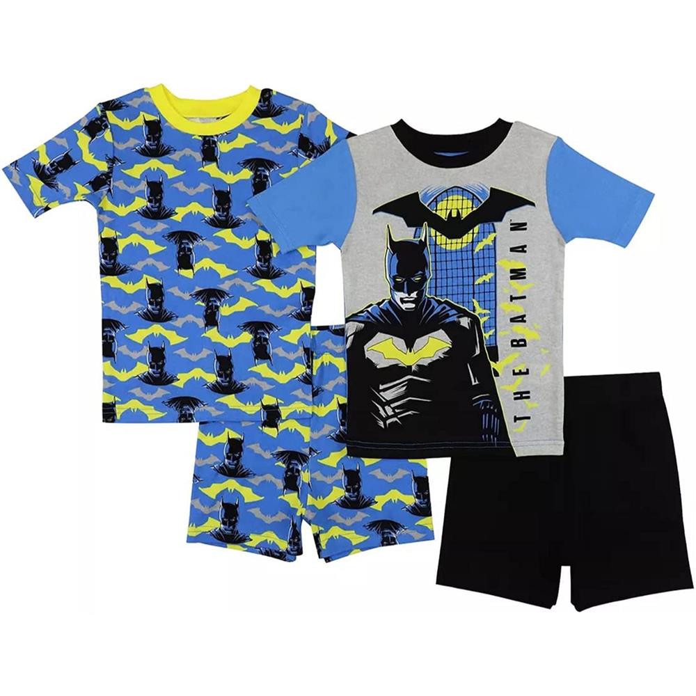 DC Comics Boys 4-10 Batman 4-Piece Short Pj Set