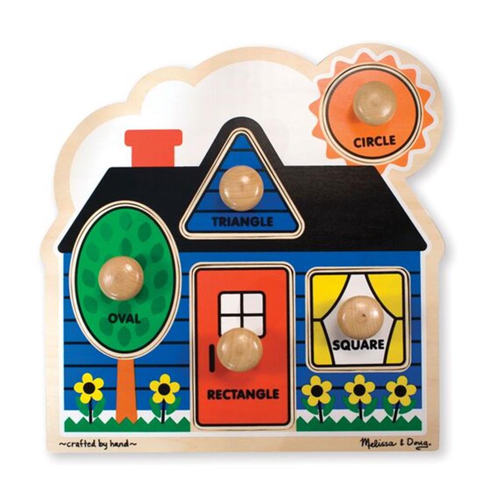 Melissa and Doug First Shapes Jumbo Knob - 5 Pieces