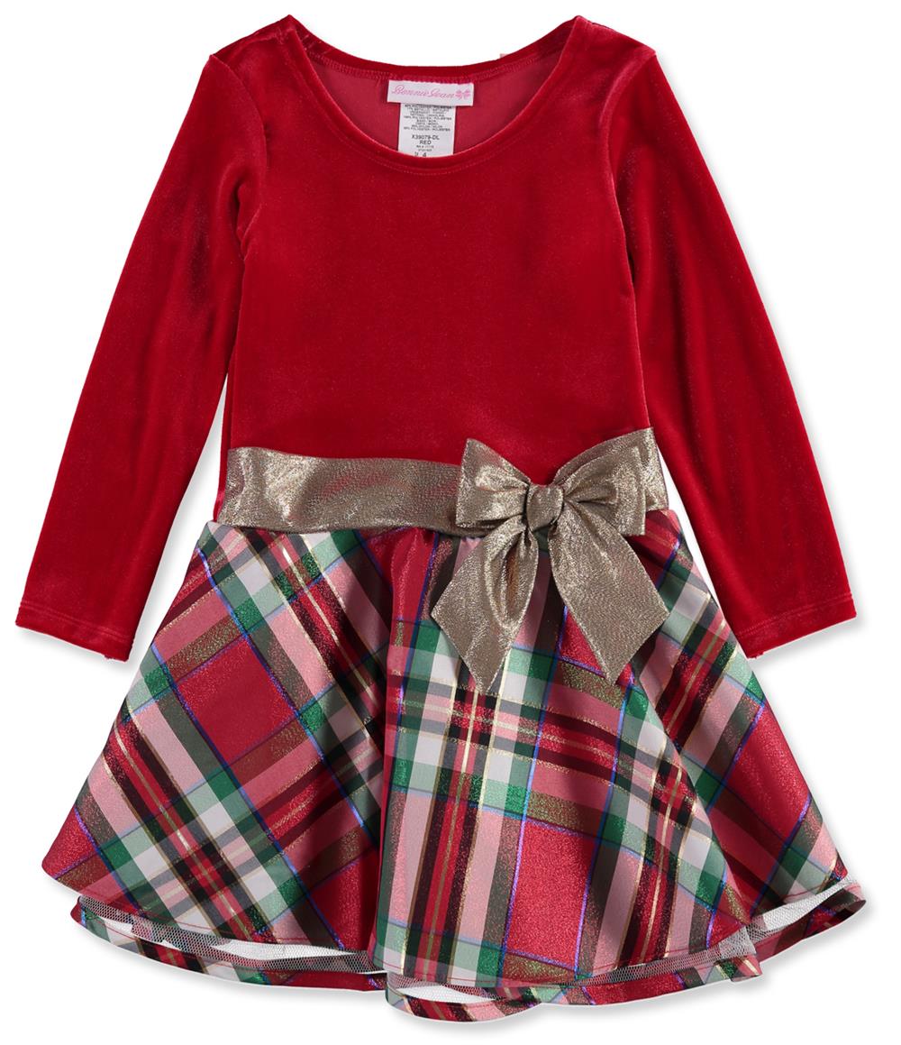 Bonnie Jean Girls 2T-4T Plaid Hipster Dress