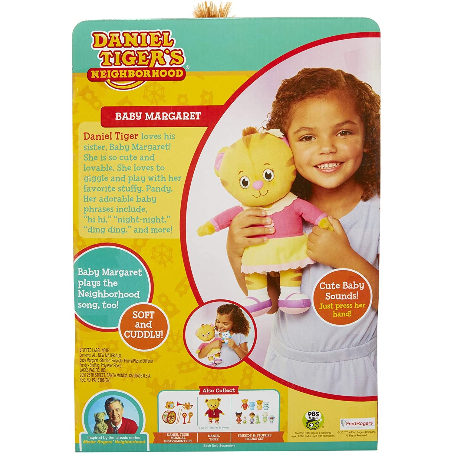 Jakks Pacific Daniel Tigers Neighborhood Talking Baby Margaret Plush, 12 inch