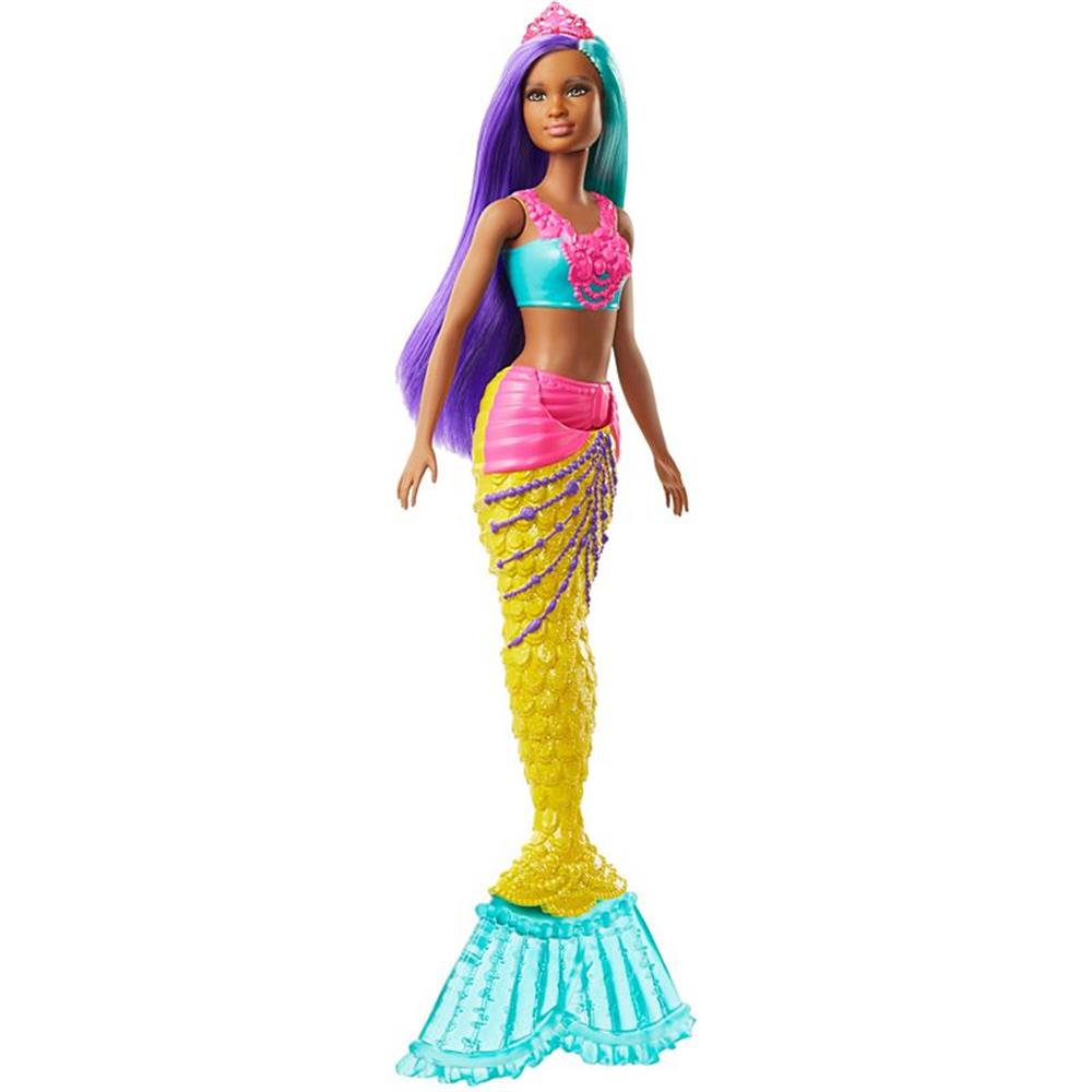 Mattel Barbie Dreamtopia Mermaid Doll, 12-inch, Teal and Purple Hair