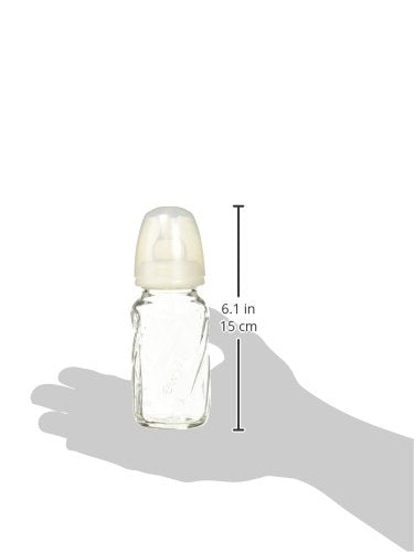 Evenflo Feeding Glass Premium Proflo Vented Plus Bottles, Clear, 4 Ounce (Pack of 6)