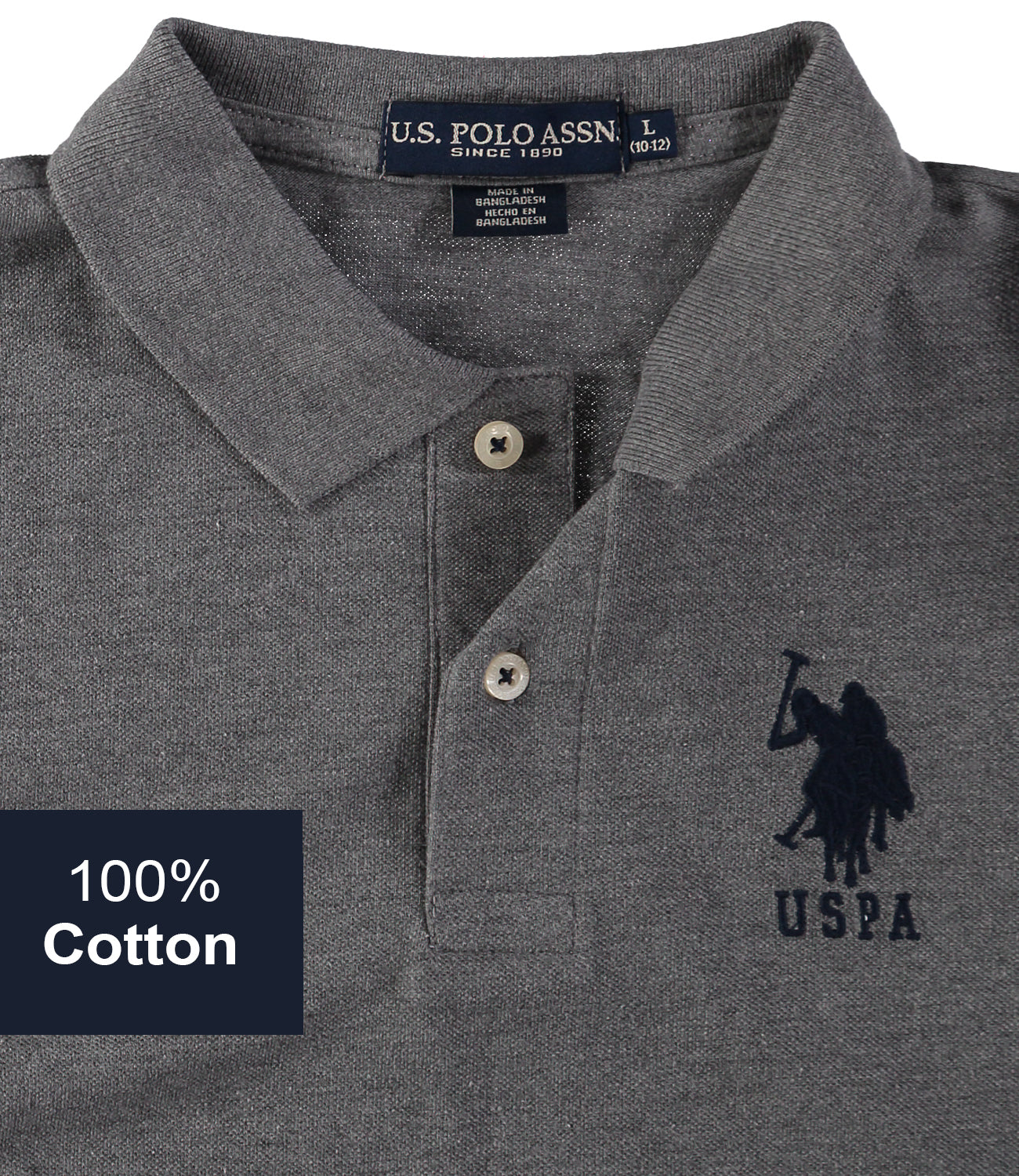 U.S. Polo Assn. Boys 8-20 Short-Sleeve Classic Polo Shirt with Big Pony Applique