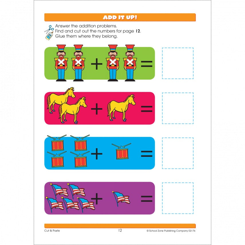 School Zone Cut & Paste Preschool Workbook