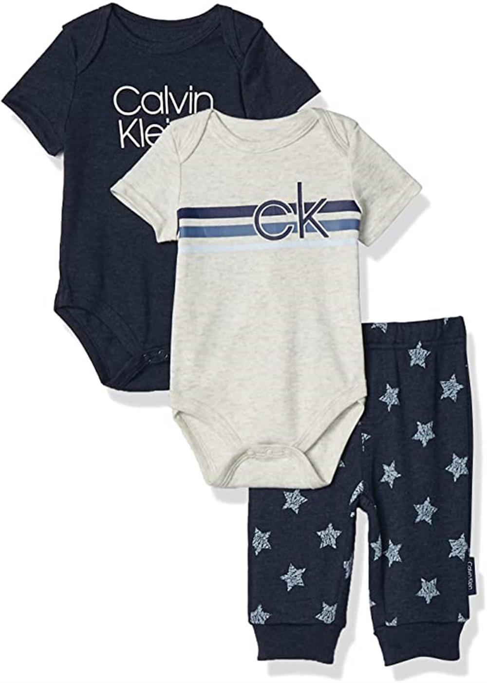 Calvin Klein Boys Star 3 Piece Bodysuit Pant Set